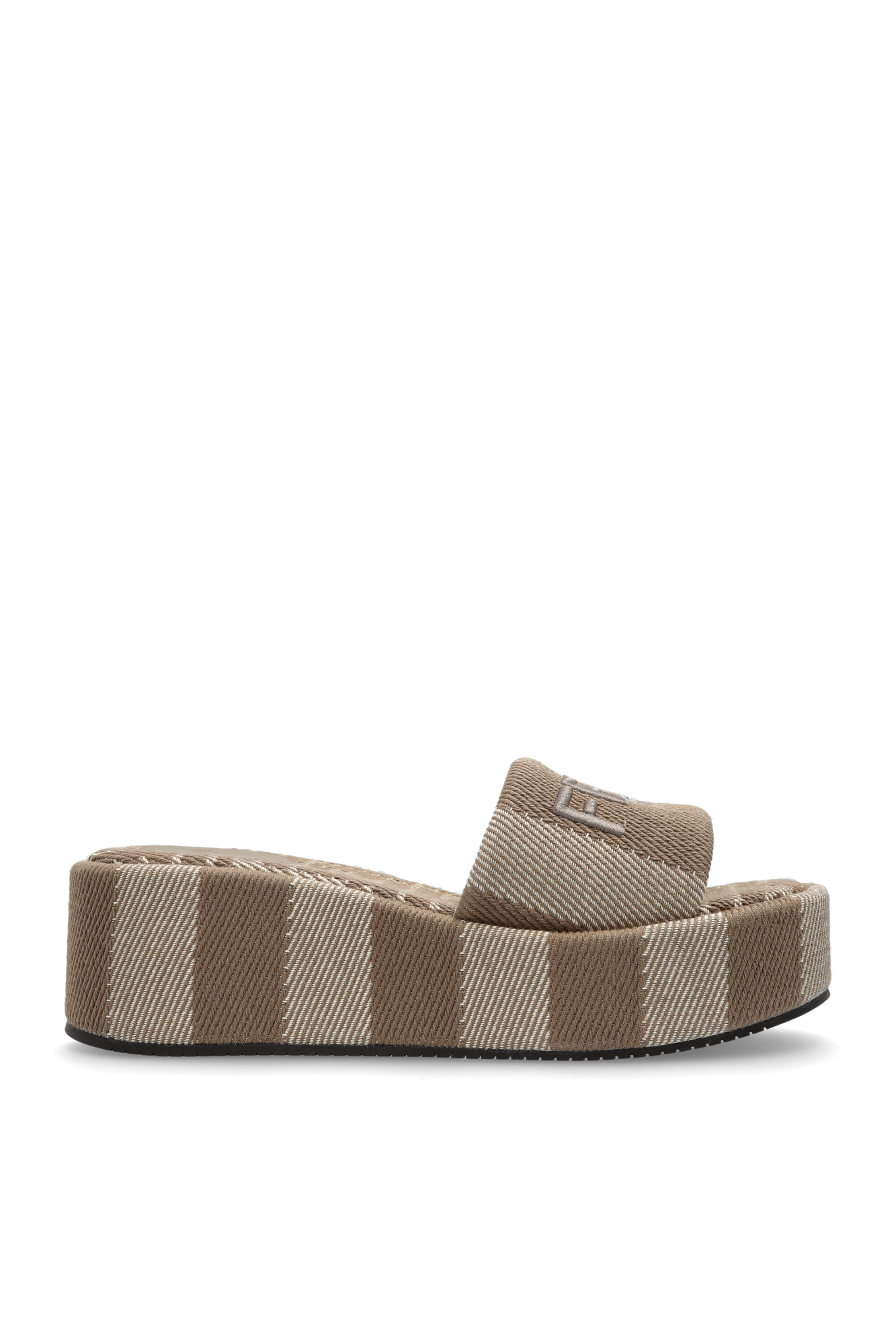 サンダル・ミュール FENDI SS25 WEDGE SLIDE (8R8515ASB5 F1STE) Beige Sunshine wedge sandals Fendi - Vitkac AS
